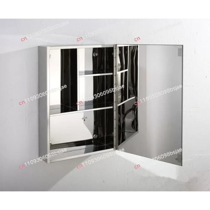 Bathroom Cabinet Mirror - ตู้กระจกสแตนเลส 304 ตู้กระจกห้องน้ำ ตู้เก็บของในห้องน้ำ ตู้แขวน ตู้เก็บของ