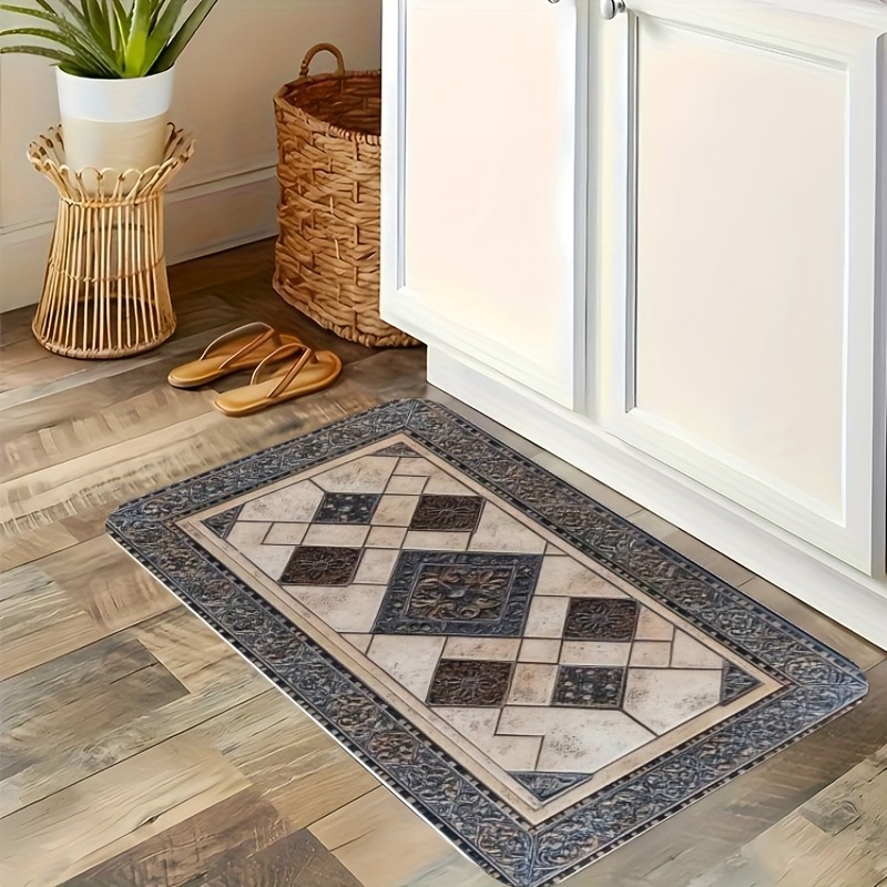 Home Bathroom Tiles Design - 1PC กระเบื้องห้องครัวพรมกันลื่นประตู POP Design ห้องน้ําพรมพรมพรมสําหรับอ่างล้างจานบ้านซักรีด Decoreeree