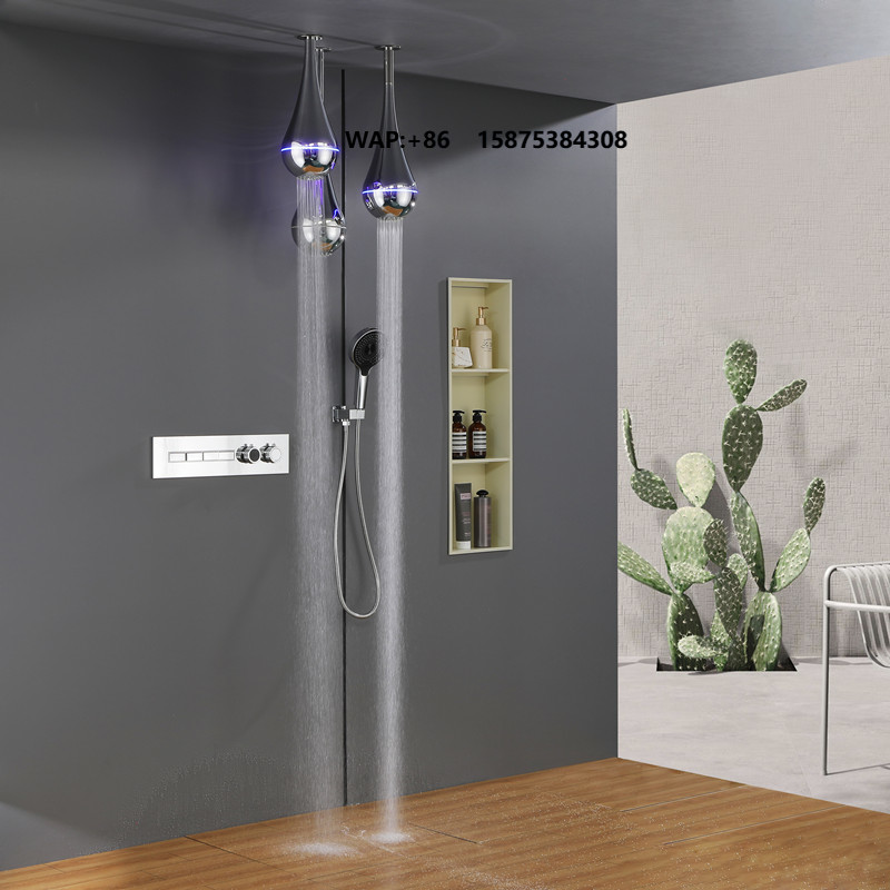 Home Bathroom Set - ฝักบัวอาบน้ำติดผนังแบบ LED รุ่นใหม่ปี 2026 พร้อมระบบควบคุมอัจฉริยะ ดีไซน์หรูหรา