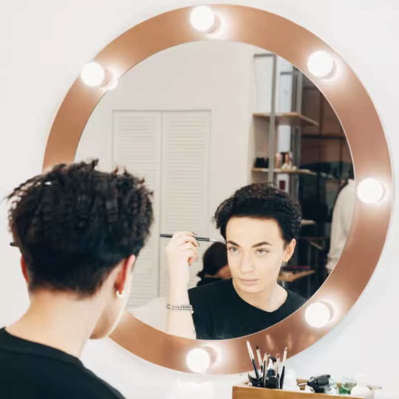 Bathroom Cabinet Mirror - ไฟแต่งหน้า LED Lady Beauty แบบ USB