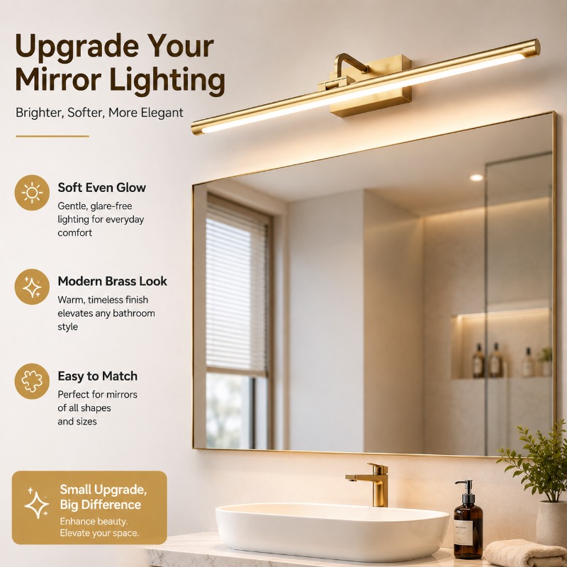 Bathroom Cabinet Mirror - ไฟกระจกแต่งหน้า LED วินเทจ ขนาด 40 ซม.