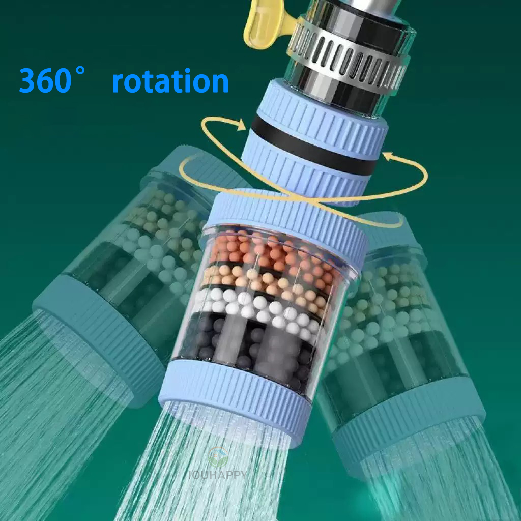 Home Bathroom Water Filter - 6 ชั้นก๊อกน้ํากรองน้ํา Universal ก๊อกน้ําแตะเครื่องฟอกอากาศ Splash-proof Water