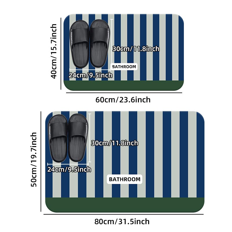 พรมกันลื่น พรมลายดาวสีฟ้าหลวง  - Zara Home Bathroom Accessories บทวิจารณ์และราคา