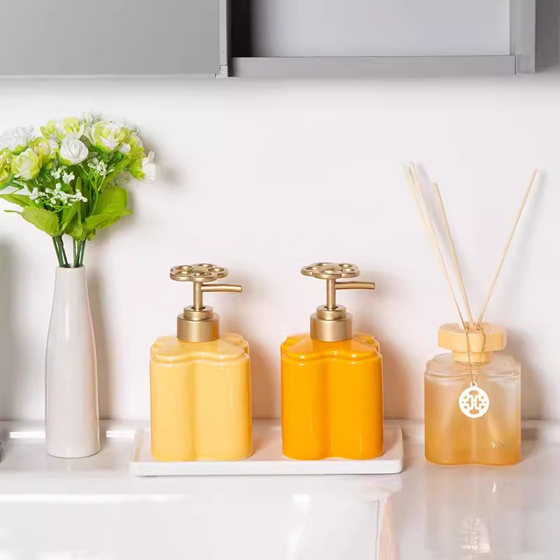 โมเดิร์นสีส้มดอกไม้เซรามิคขวดโ - Zara Home Bathroom บทวิจารณ์และราคา