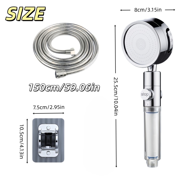 ฝักบัวแรงดันสูงแบบประหยัดน้ำ พ - Home Bathroom Water Filter บทวิจารณ์และราคา