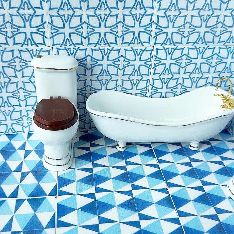 1 ชิ้น 1:12 โมเดลพื้นไม้สี่เหล - Zara Home Bathroom Accessories บทวิจารณ์และราคา