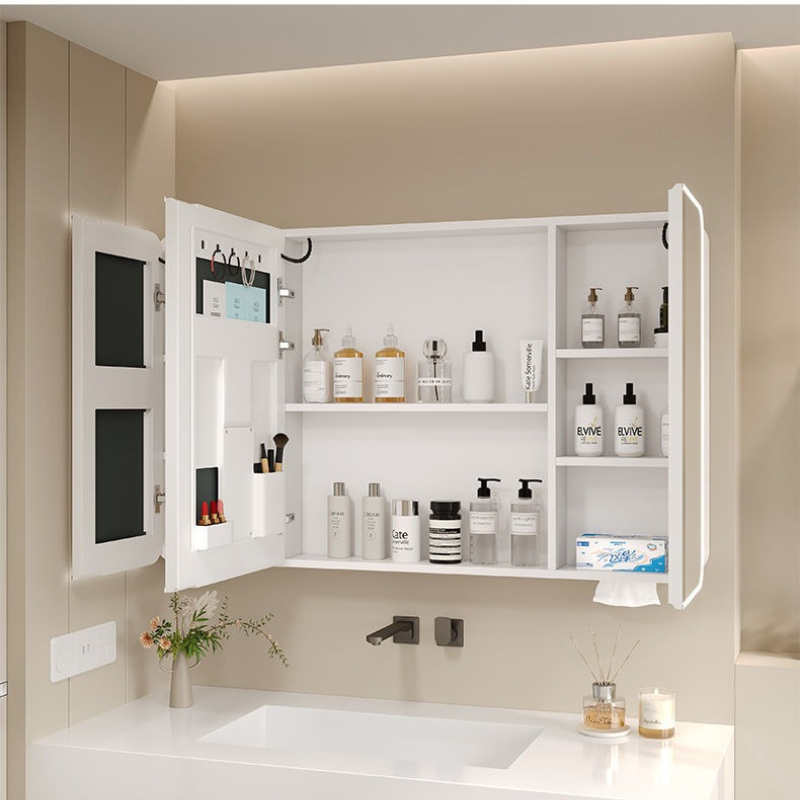 ตู้กระจกห้องน้ำ LED อะลูมิเนีย - Bathroom Cabinet Mirror บทวิจารณ์และราคา