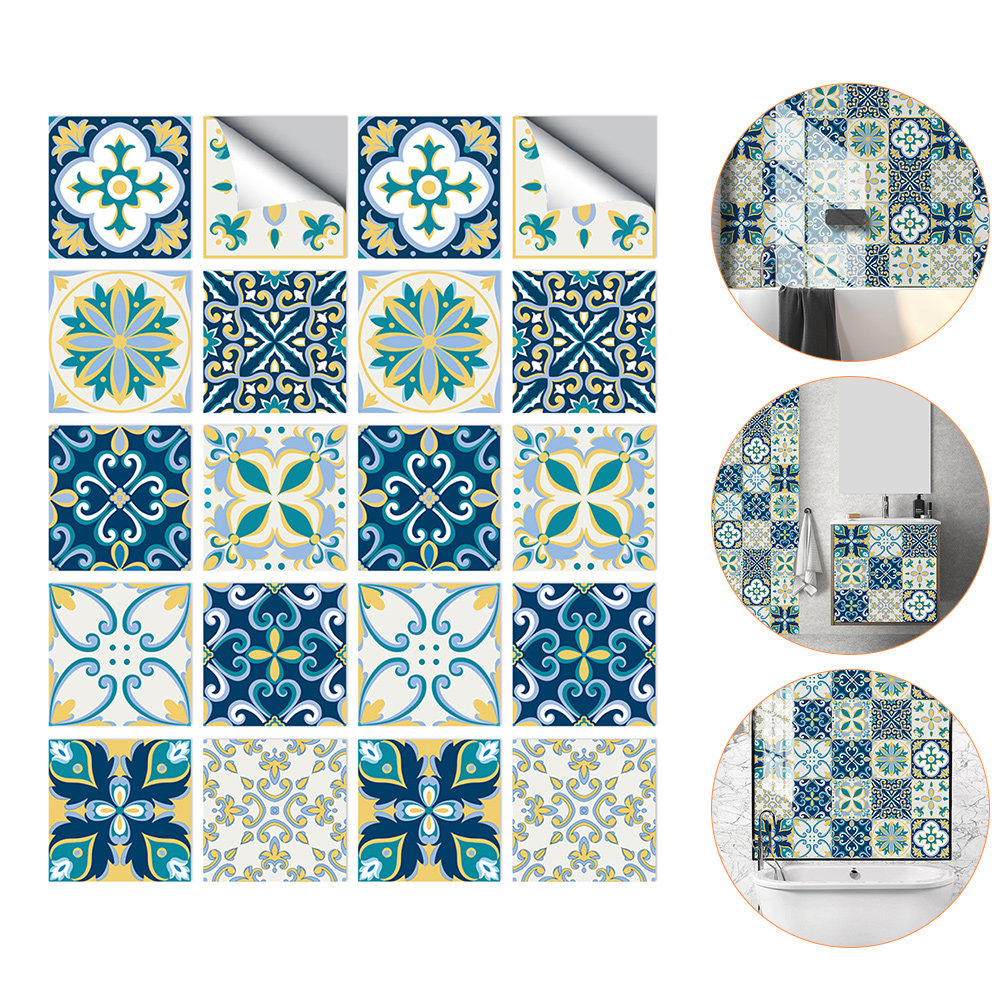 สติ๊กเกอร์ติดกระเบื้อง PVC แบบ - Home Bathroom Tiles Design บทวิจารณ์และราคา