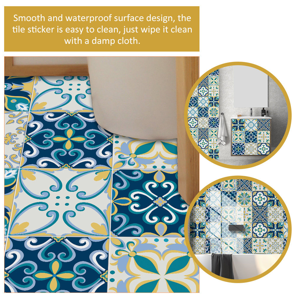 สติ๊กเกอร์ติดกระเบื้อง PVC แบบ - Home Bathroom Tiles Design บทวิจารณ์และราคา