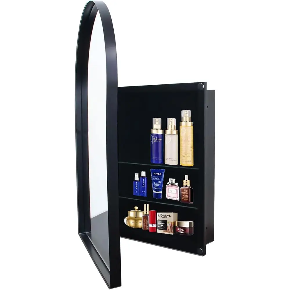 ตู้ยาติดผนังทรงโค้งพร้อมกระจก  - Bathroom Cabinet Mirror บทวิจารณ์และราคา