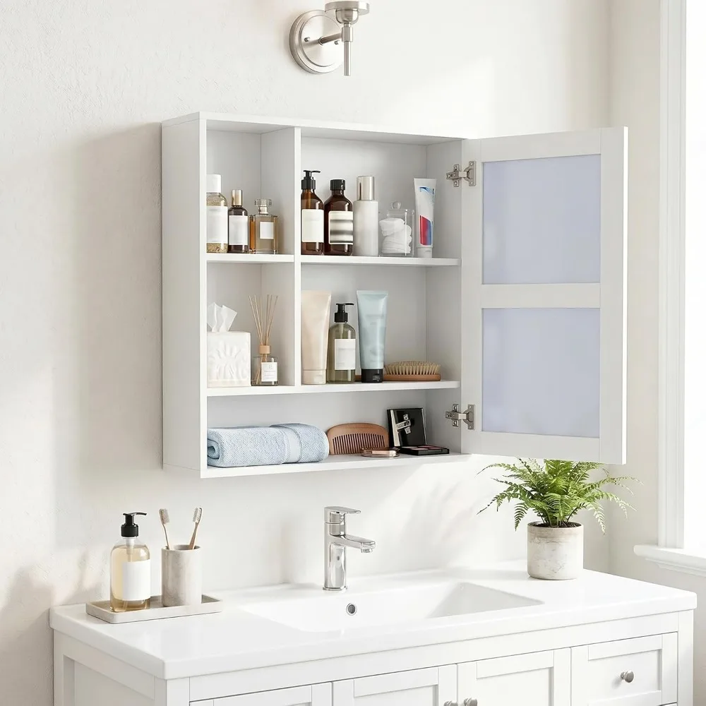 ตู้กระจกห้องน้ำติดผนังพร้อมชั้ - Bathroom Cabinet Mirror บทวิจารณ์และราคา