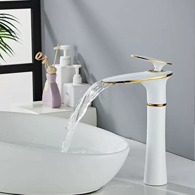 ก๊อกน้ำอ่างล้างหน้าแบบน้ำตก สี - Home Hardware Bathroom Sinks บทวิจารณ์และราคา