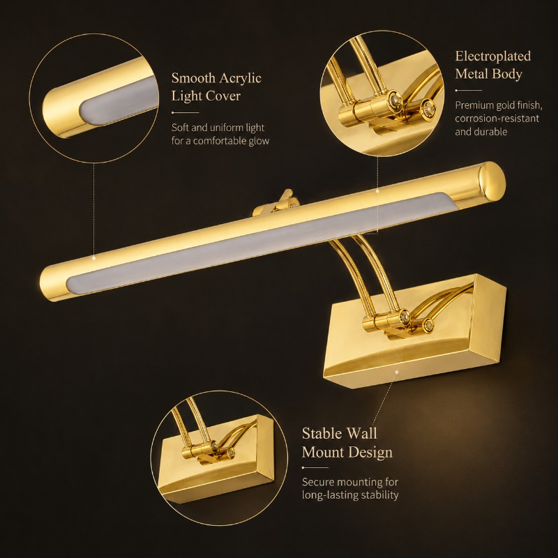 ไฟกระจกแต่งหน้า LED วินเทจ ขนา - Bathroom Cabinet Mirror บทวิจารณ์และราคา