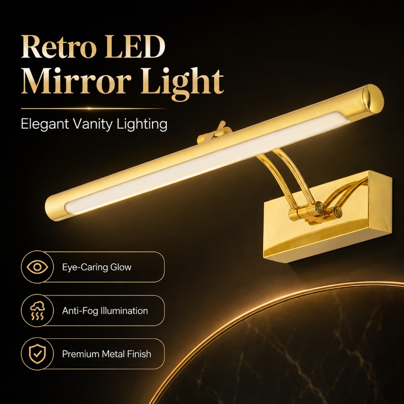 ไฟกระจกแต่งหน้า LED วินเทจ ขนา - Bathroom Cabinet Mirror บทวิจารณ์และราคา