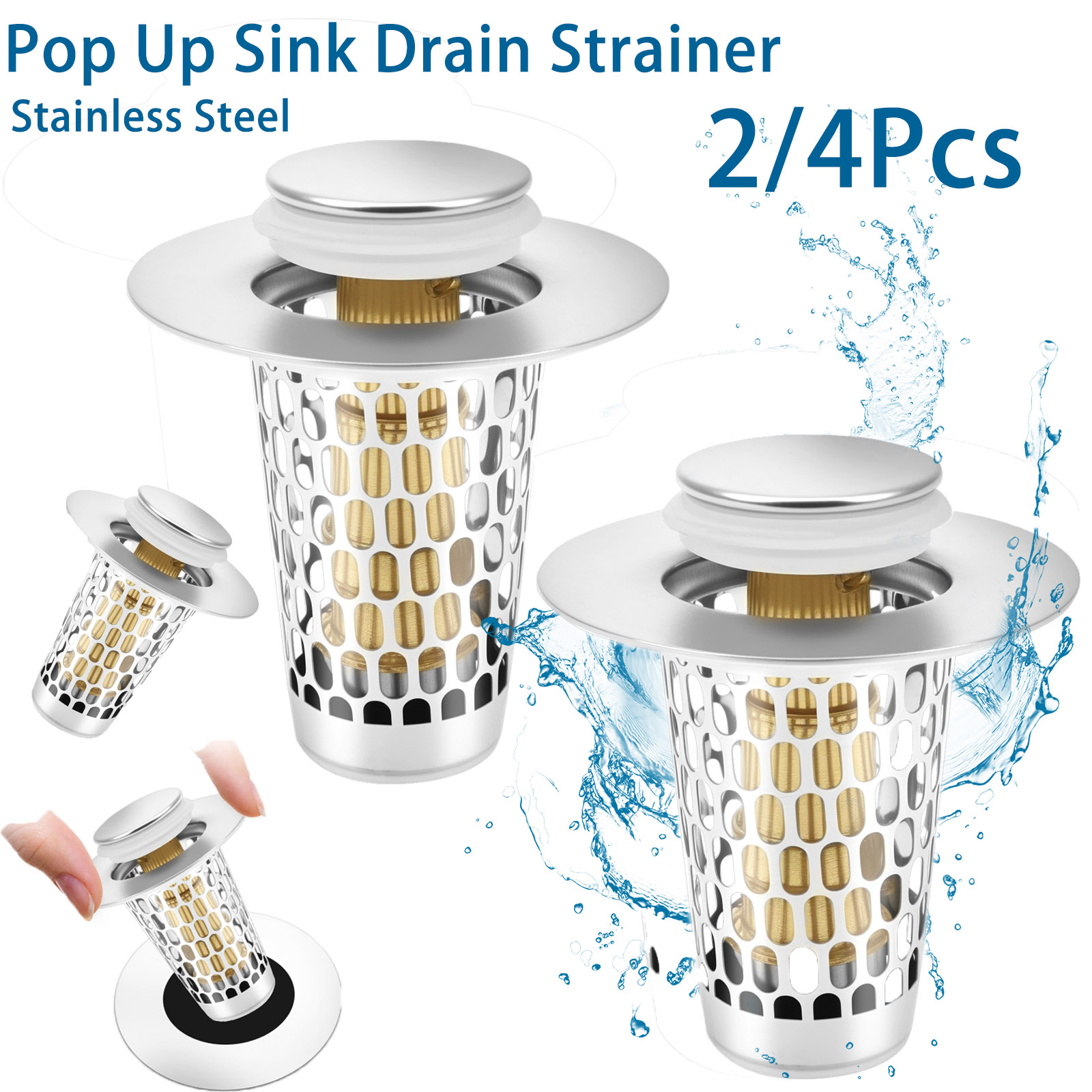 ตัวกรองท่อระบายน้ำแบบป๊อปอัพ 2 - Drain Hair Catcher บทวิจารณ์และราคา