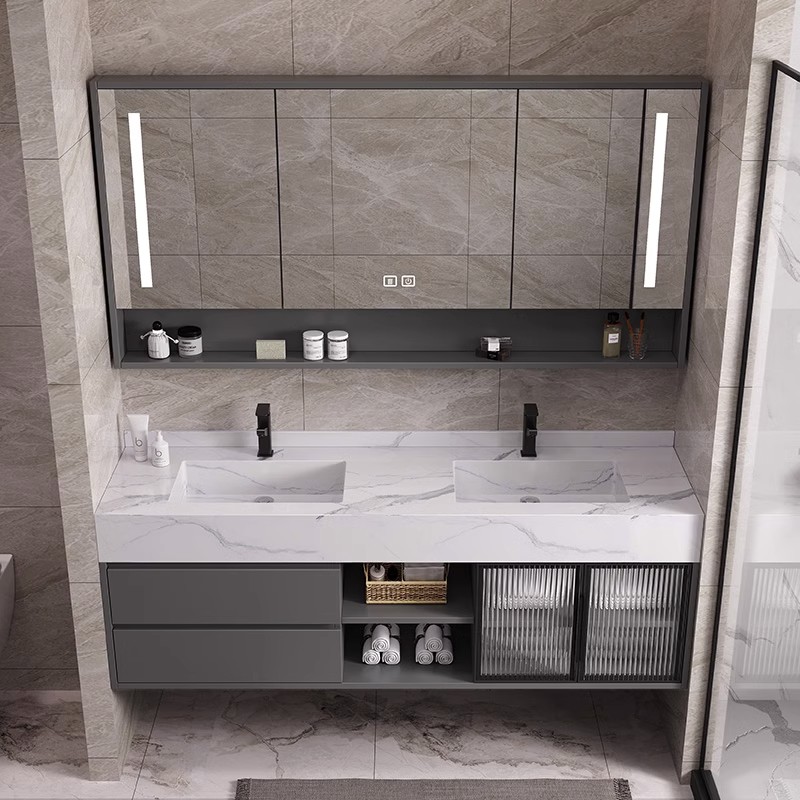 ตู้ห้องน้ำพร้อมกระจกอัจฉริยะ L - Home Living Bathroom Vanity บทวิจารณ์และราคา