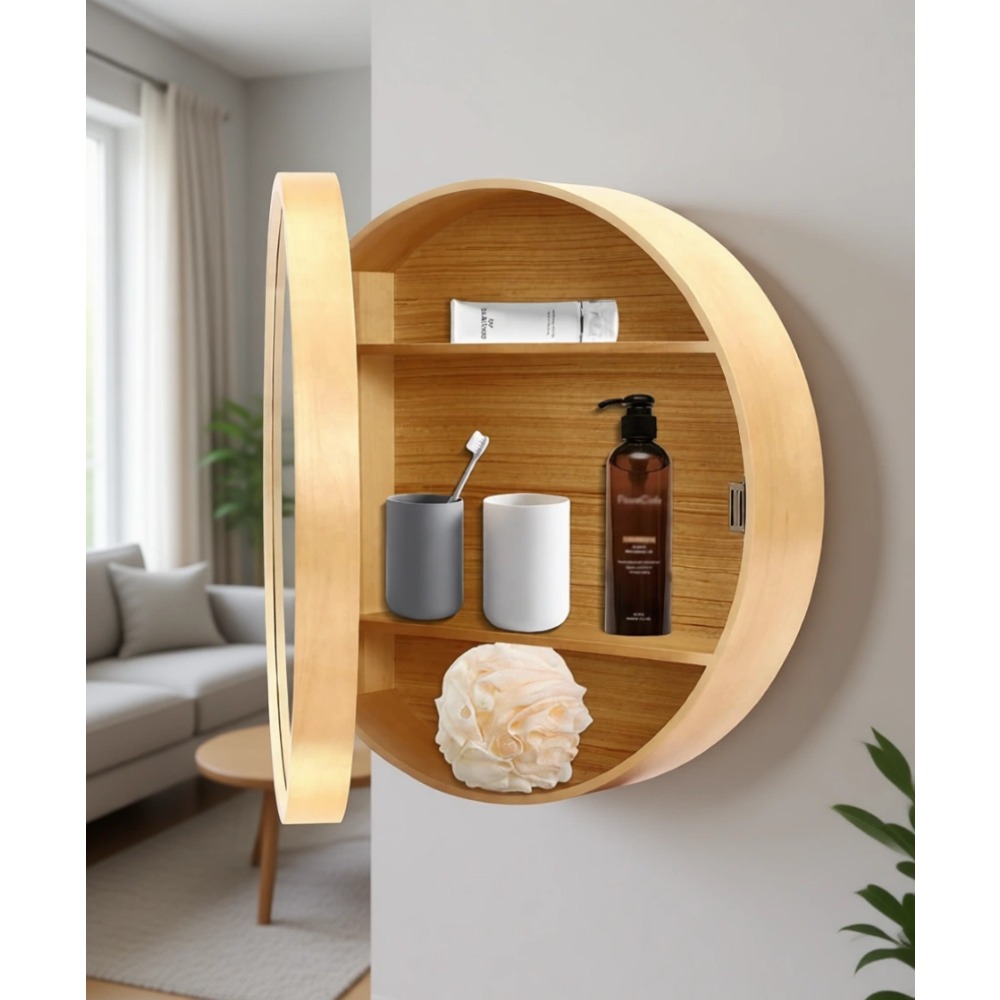 ตู้กระจกติดผนังไม้แบบสองฟังก์ช - Bathroom Cabinet Mirror บทวิจารณ์และราคา