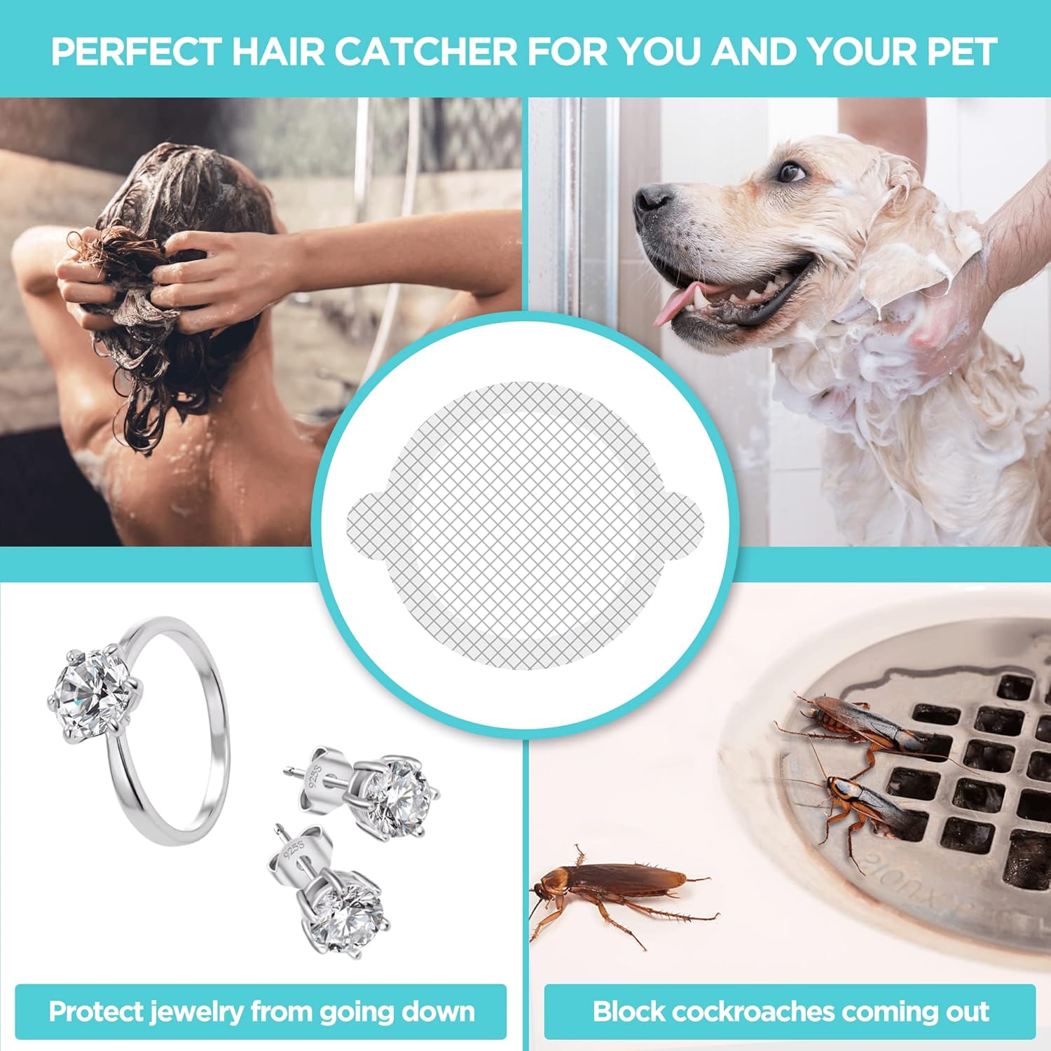 แผ่นกรองดักผมแบบใช้แล้วทิ้ง 25 - Drain Hair Catcher บทวิจารณ์และราคา