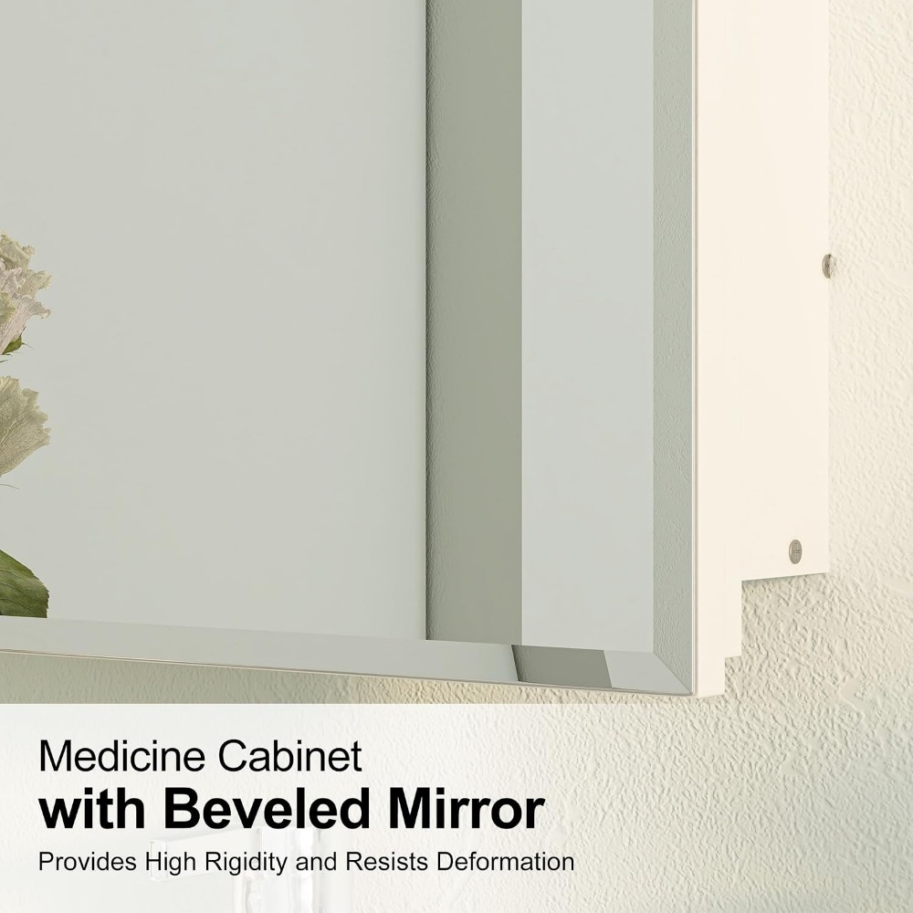 ตู้ยาแบบโค้งพร้อมกระจกและชั้นว - Bathroom Cabinet Mirror บทวิจารณ์และราคา