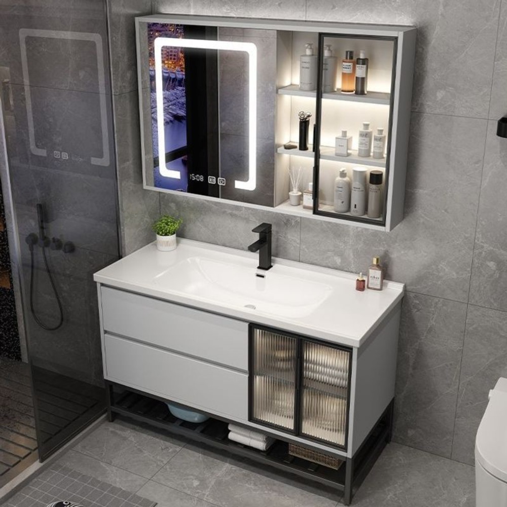 ตู้ห้องน้ำหินอ่อนหรูหราแบบเรีย - Bathroom Cabinet Mirror บทวิจารณ์และราคา