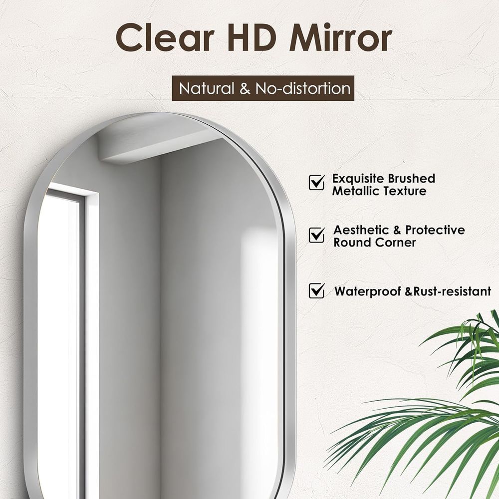 ตู้ยาในห้องน้ำแบบฝังผนังทรงรีข - Bathroom Cabinet Mirror บทวิจารณ์และราคา