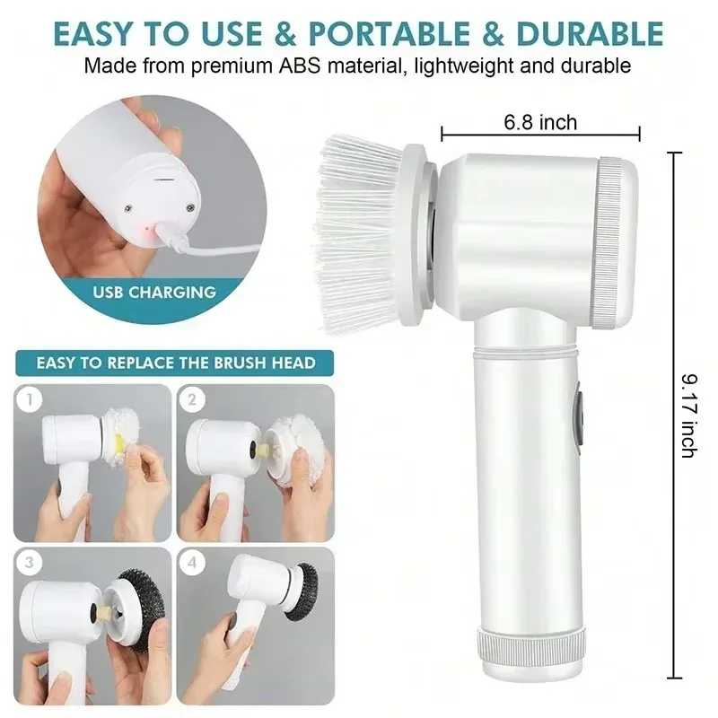 เครื่องขัดพื้นไร้สายแบบหมุนไฟฟ - Home Bathroom Products บทวิจารณ์และราคา