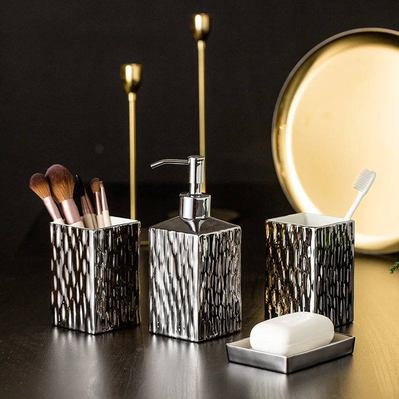 เซรามิคชุดอุปกรณ์ห้องน้ําทองเง - Zara Home Bathroom บทวิจารณ์และราคา
