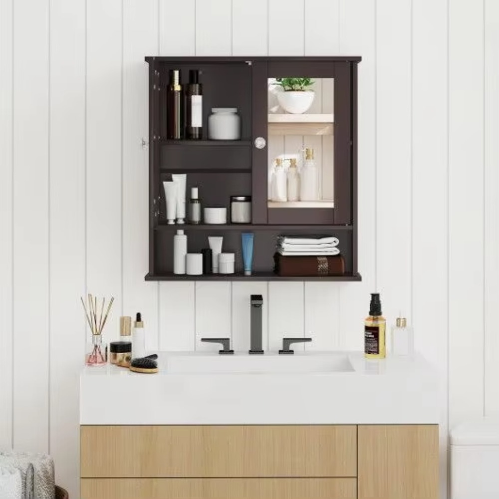ตู้เก็บของติดผนังห้องน้ำพร้อมก - Bathroom Cabinet Mirror บทวิจารณ์และราคา