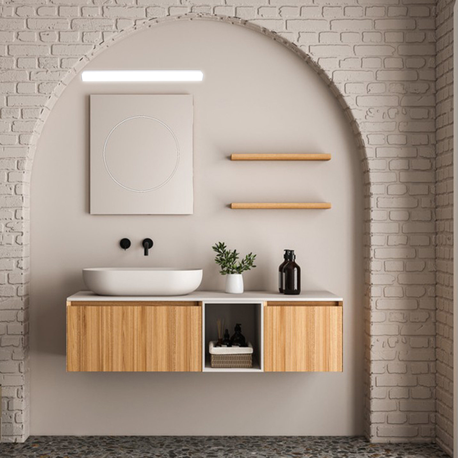 โคมไฟ LED ติดเพดาน ไฟตู้ครัว ไ - Bathroom Cabinet Mirror บทวิจารณ์และราคา