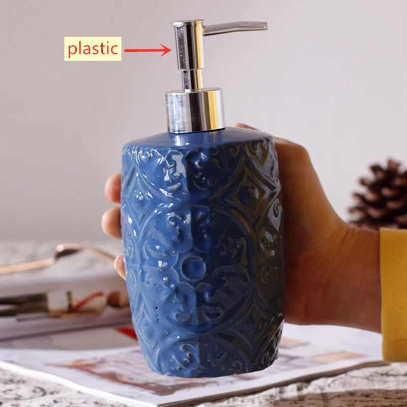 เซรามิคสีฟ้าแชมพูขวดเจลอาบน้ํา - Zara Home Bathroom บทวิจารณ์และราคา