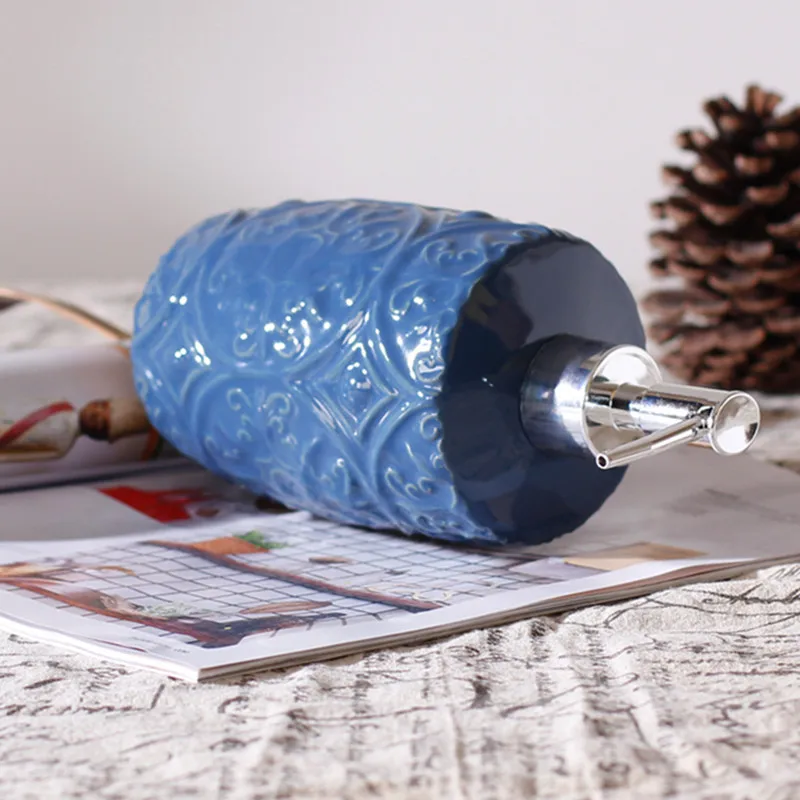 เซรามิคสีฟ้าแชมพูขวดเจลอาบน้ํา - Zara Home Bathroom บทวิจารณ์และราคา