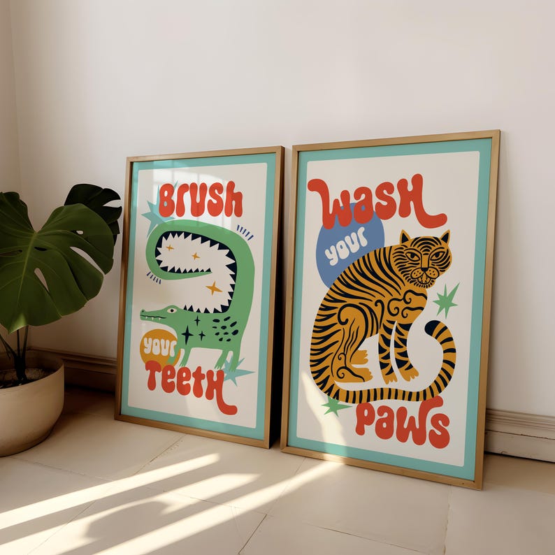 ภาพพิมพ์บนผ้าใบลายเสือล้างเท้า - Home Bathroom Set บทวิจารณ์และราคา