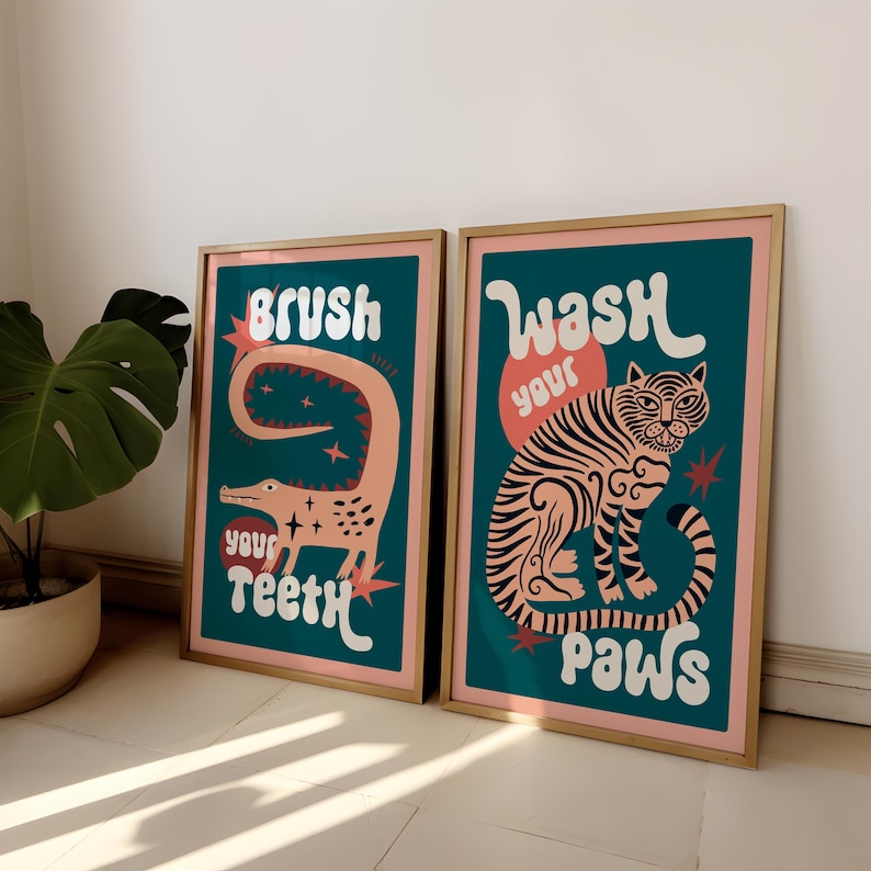 ภาพพิมพ์บนผ้าใบลายเสือล้างเท้า - Home Bathroom Set บทวิจารณ์และราคา